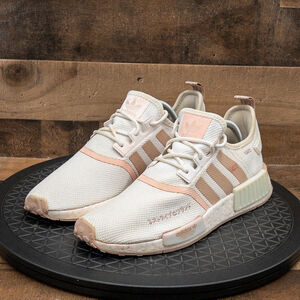 ADIDAS NMD R1 WHITE ASH PEARL WOMENS ATHLETIC SHOES RUNNING WALKING GYM SIZE 11